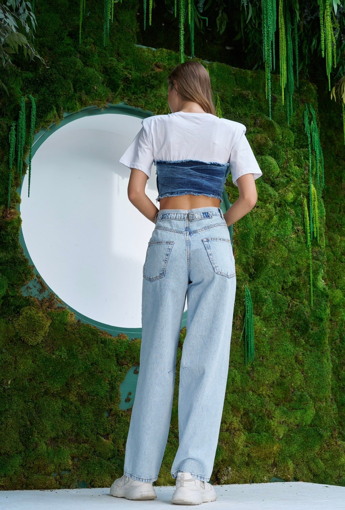 TERESITA Denim Bloom T-Shirt